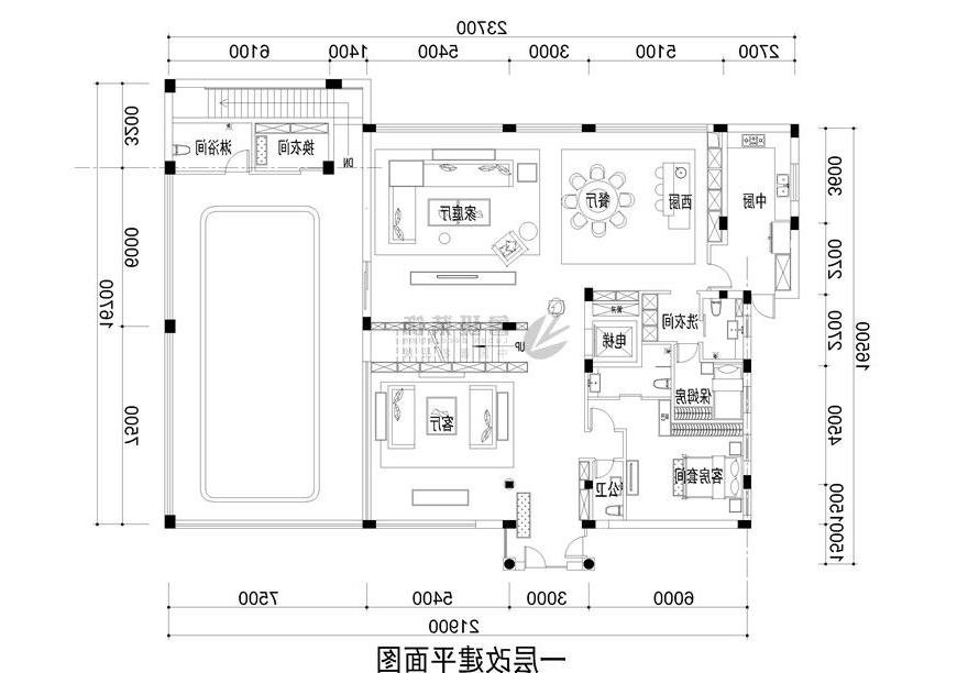 水岸新城,现代风格效果图,平面布局